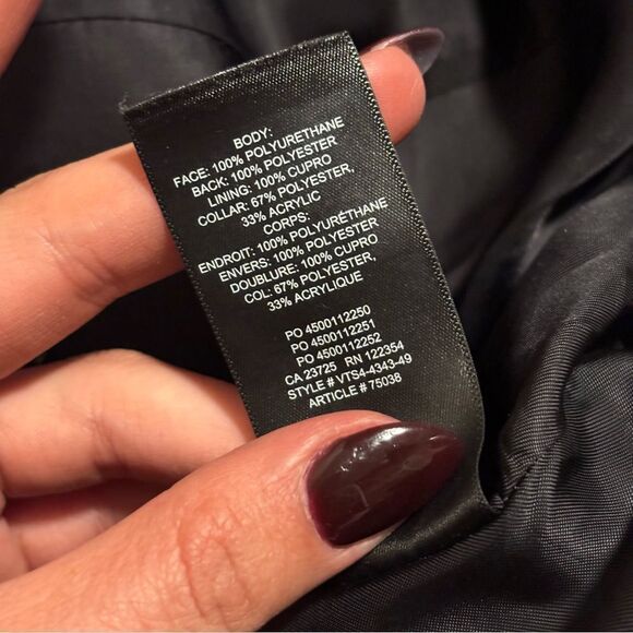 Aritzia Wilfred Tempest Jacket Sherpa Collar Black- Size Medium - Picture 10 of 13